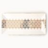 Casa Aseana Serving Plate, Songket, in fine porcelain with gold detailing