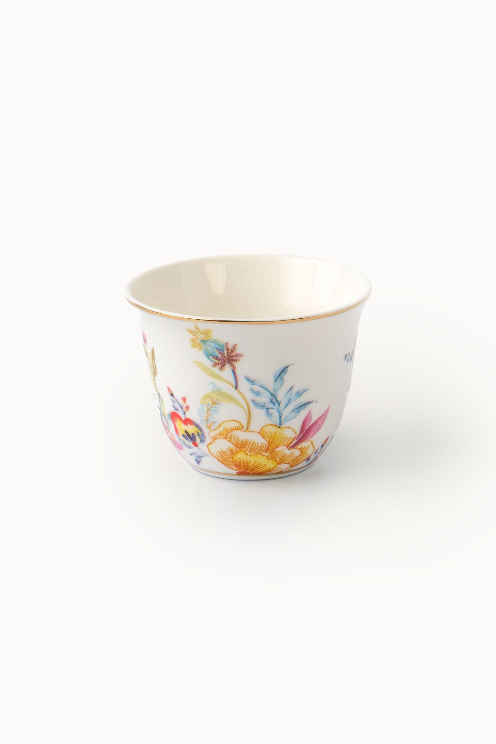 A Casa Aseana small cup showing its floral side