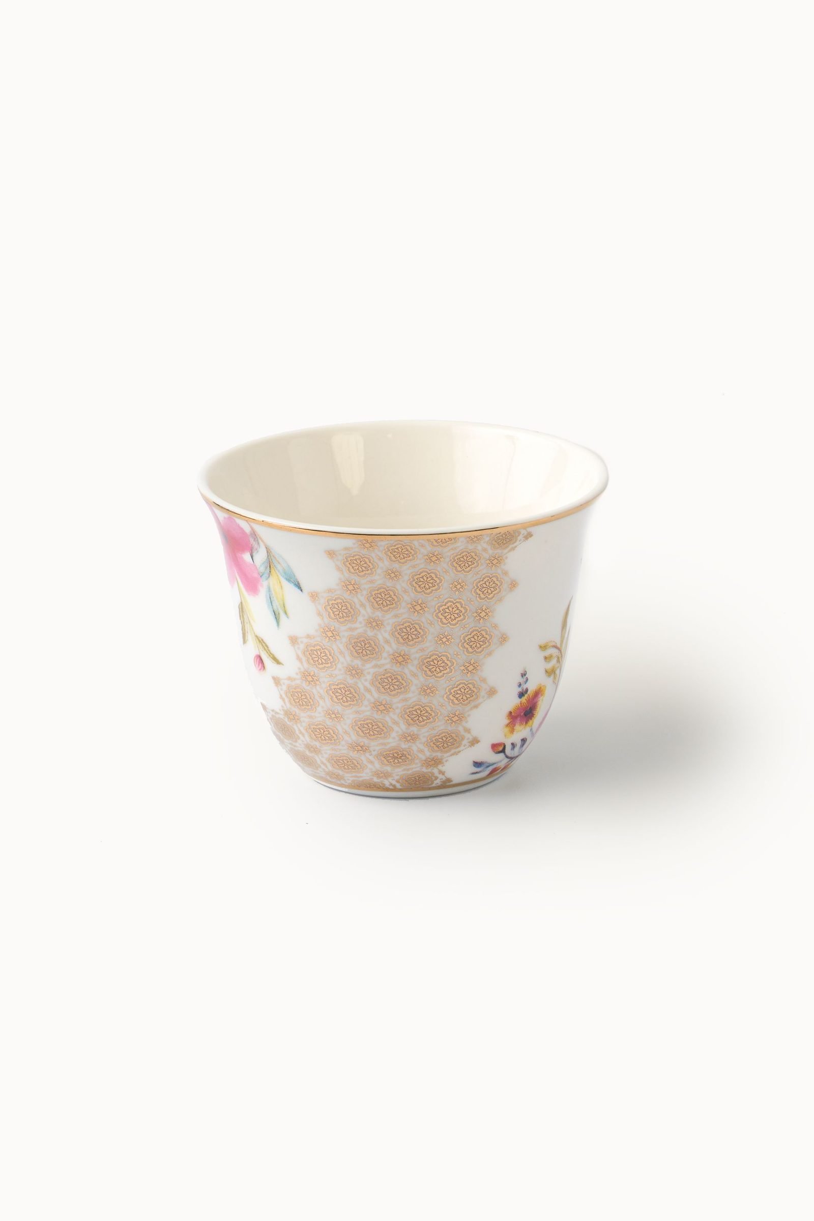 A Casa Aseana small cup showing its gold motif side